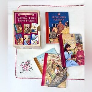 American Girl Short Stories 4 books & Case Kirsten, Samantha, Josefina, Addy